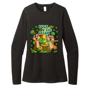 Luck O' The Irish Chipmunks Cute Saint Patrick's Day Gift Idea Womens CVC Long Sleeve Shirt