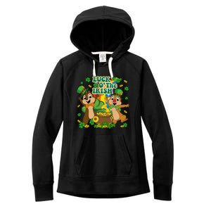 Luck O' The Irish Chipmunks Cute Saint Patrick's Day Gift Idea Women's Fleece Hoodie