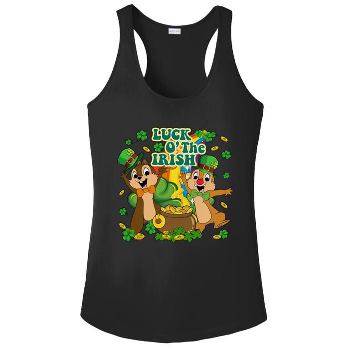 Luck O' The Irish Chipmunks Cute Saint Patrick's Day Gift Idea Ladies PosiCharge Competitor Racerback Tank