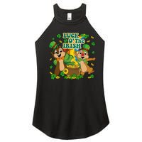 Luck O' The Irish Chipmunks Cute Saint Patrick's Day Gift Idea Women's Perfect Tri Rocker Tank