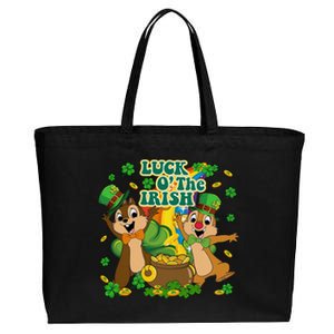 Luck O' The Irish Chipmunks Cute Saint Patrick's Day Gift Idea Cotton Canvas Jumbo Tote