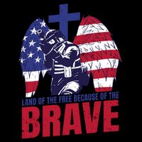 Land Of The Free Because Of The Brave Soldier Cross City Backpack