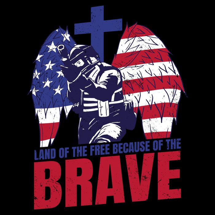 Land Of The Free Because Of The Brave Soldier Cross City Backpack