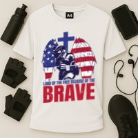 Land Of The Free Because Of The Brave Soldier Cross Cooling Performance Crew T-Shirt