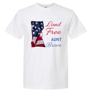 Land Of The Free Because My Aunt Is Brave Gift Veterans Day Cute Gift Garment-Dyed Heavyweight T-Shirt