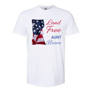 Land Of The Free Because My Aunt Is Brave Gift Veterans Day Cute Gift Softstyle CVC T-Shirt