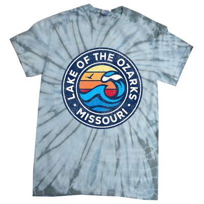 Lake Of The Ozarks Missouri Mo Vintage Nautical Waves Design Tie-Dye T-Shirt