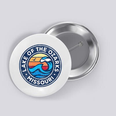 Lake Of The Ozarks Missouri Mo Vintage Nautical Waves Design Button
