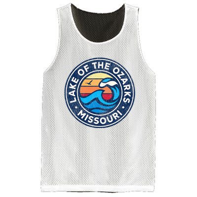 Lake Of The Ozarks Missouri Mo Vintage Nautical Waves Design Mesh Reversible Basketball Jersey Tank