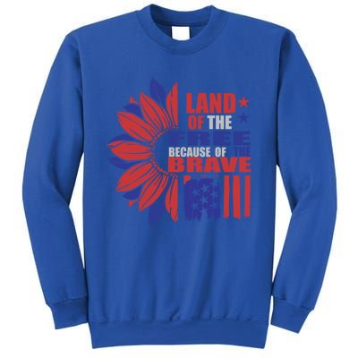 Land Of The Free Because Of The Brave Veteran Gift Sweatshirt