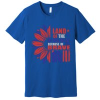 Land Of The Free Because Of The Brave Veteran Gift Premium T-Shirt