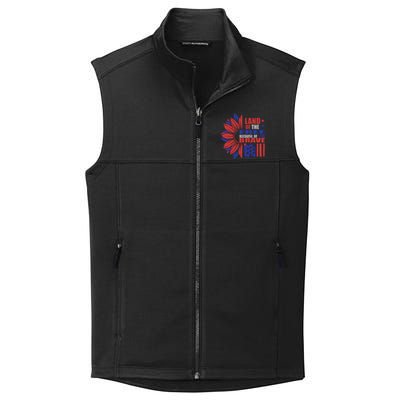 Land Of The Free Because Of The Brave Veteran Gift Collective Smooth Fleece Vest