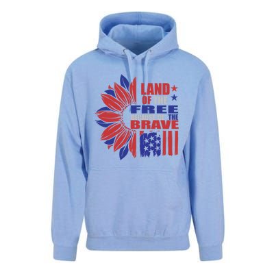 Land Of The Free Because Of The Brave Veteran Gift Unisex Surf Hoodie