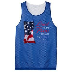 Land Of The Free Because My Aunt Is Brave Gift Veterans Day Cute Gift Mesh Reversible Basketball Jersey Tank