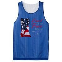 Land Of The Free Because My Aunt Is Brave Gift Veterans Day Cute Gift Mesh Reversible Basketball Jersey Tank