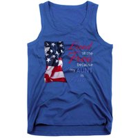 Land Of The Free Because My Aunt Is Brave Gift Veterans Day Cute Gift Tank Top