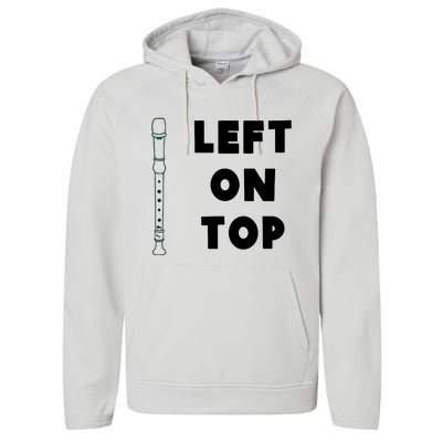 Left On Top Recorder Performance Fleece Hoodie