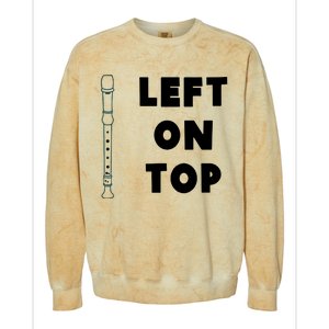 Left On Top Recorder Colorblast Crewneck Sweatshirt