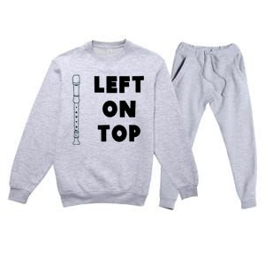 Left On Top Recorder Premium Crewneck Sweatsuit Set