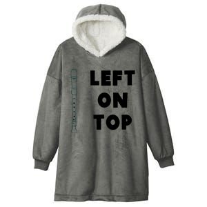 Left On Top Recorder Hooded Wearable Blanket