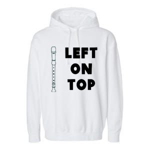 Left On Top Recorder Garment-Dyed Fleece Hoodie