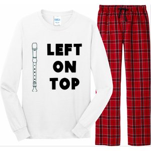 Left On Top Recorder Long Sleeve Pajama Set