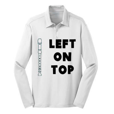 Left On Top Recorder Silk Touch Performance Long Sleeve Polo