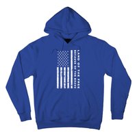 Land Of The Free Because Of The Brave American Flag Meaningful Gift Hoodie