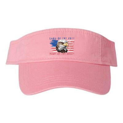 Land Of The Free Home Of The Brave Bald Eagle Us Flag Visor