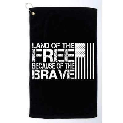 Land Of The Free Because Of The Brave Vintage Usa Flag Golf Towel
