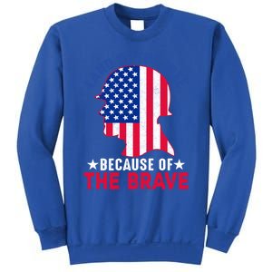 Land Of The Free Because Of The Brave Patriotic Gift Cute Gift Sweatshirt