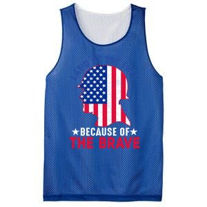 Land Of The Free Because Of The Brave Patriotic Gift Cute Gift Mesh Reversible Basketball Jersey Tank