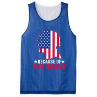 Land Of The Free Because Of The Brave Patriotic Gift Cute Gift Mesh Reversible Basketball Jersey Tank