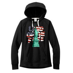 Land Of The Free Statue Of Liberty Women's Fleece Hoodie