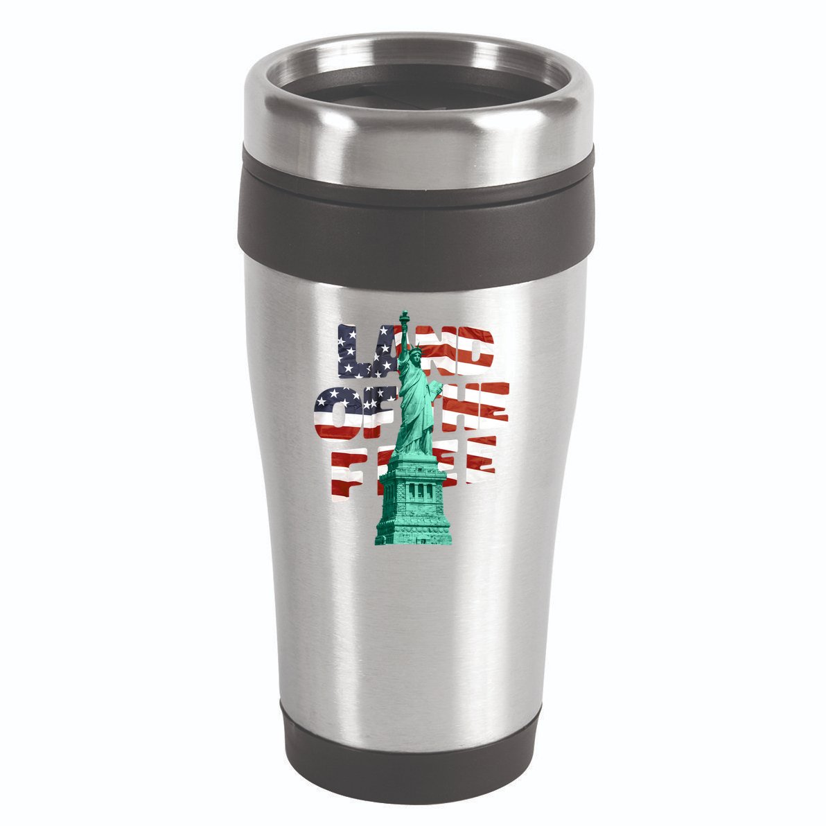 Land Of The Free Statue Of Liberty 16oz Travel Tumbler