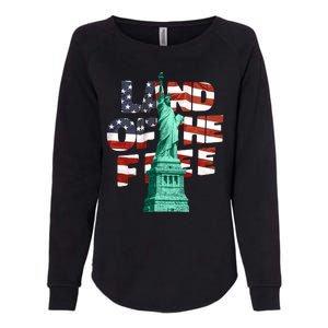 Land Of The Free Statue Of Liberty Womens California Wash Sweatshirt