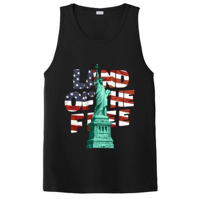 Land Of The Free Statue Of Liberty PosiCharge Competitor Tank