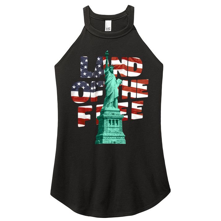 Land Of The Free Statue Of Liberty Women's Perfect Tri Rocker Tank