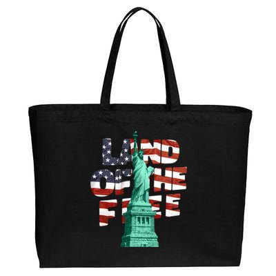 Land Of The Free Statue Of Liberty Cotton Canvas Jumbo Tote