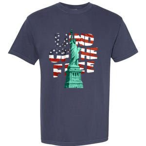 Land Of The Free Statue Of Liberty Garment-Dyed Heavyweight T-Shirt