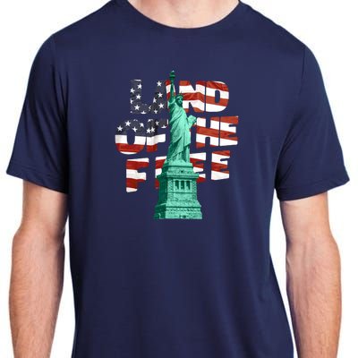 Land Of The Free Statue Of Liberty Adult ChromaSoft Performance T-Shirt