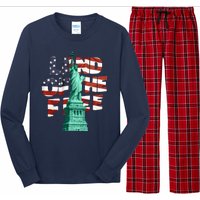 Land Of The Free Statue Of Liberty Long Sleeve Pajama Set