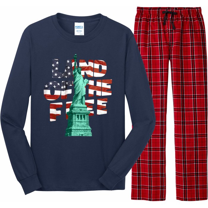 Land Of The Free Statue Of Liberty Long Sleeve Pajama Set