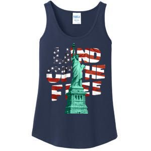 Land Of The Free Statue Of Liberty Ladies Essential Tank