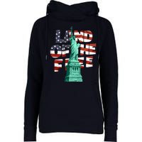 Land Of The Free Statue Of Liberty Womens Funnel Neck Pullover Hood