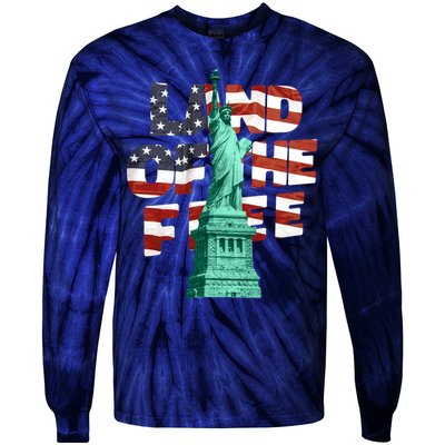 Land Of The Free Statue Of Liberty Tie-Dye Long Sleeve Shirt