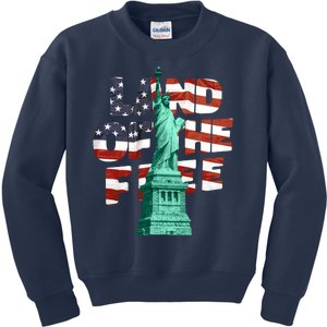 Land Of The Free Statue Of Liberty Kids Sweatshirt