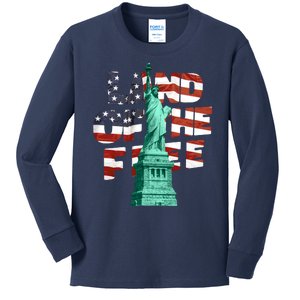 Land Of The Free Statue Of Liberty Kids Long Sleeve Shirt