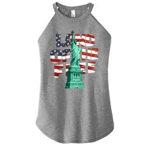 Land Of The Free Statue Of Liberty Women's Perfect Tri Rocker Tank