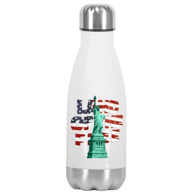 Land Of The Free Statue Of Liberty Stainless Steel Insulated Water Bottle